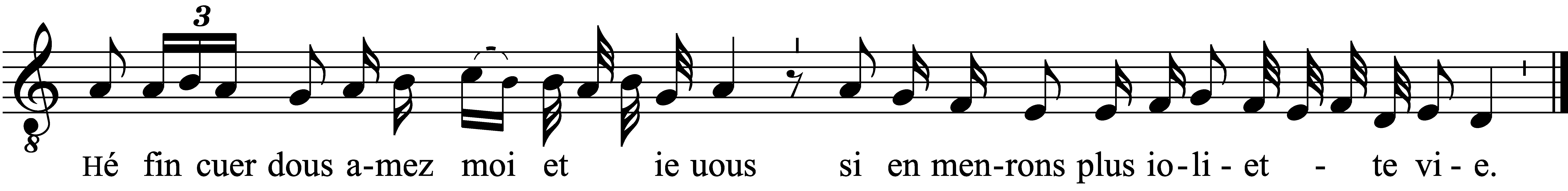 Refrain musical notation